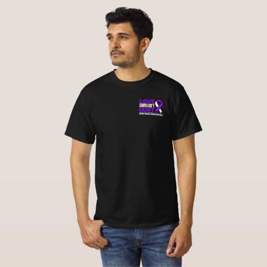 Bewustmaking van huiselijk geweld - Liefde mag gee T-shirt (Voorkant volledig)