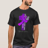 Bewustmaking van huiselijk geweld Paarse Ribbon Ch T-shirt (Voorkant)