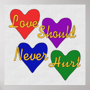 Bewustmaking van huiselijk geweld poster