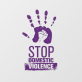 Bewustmaking van huiselijk geweld raamsticker (Vel)