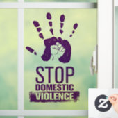 Bewustmaking van huiselijk geweld raamsticker (Huis)