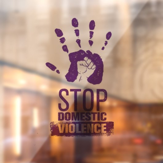 Bewustmaking van huiselijk geweld raamsticker (Vel 2)