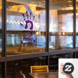 Bewustmaking van huiselijk geweld raamsticker