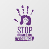 Bewustmaking van huiselijk geweld raamsticker (Vel)