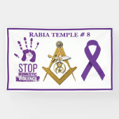 Bewustmaking van huiselijk geweld spandoek (Horizontaal)