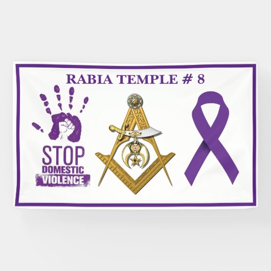 Bewustmaking van huiselijk geweld spandoek (Horizontaal)