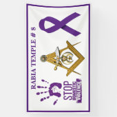 Bewustmaking van huiselijk geweld spandoek (Verticaal)