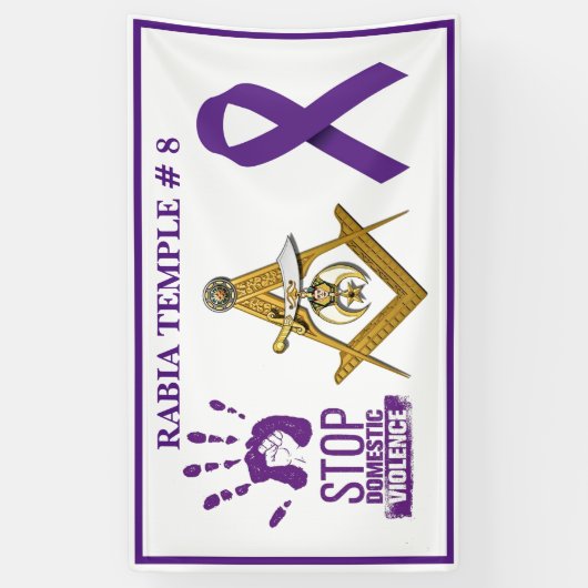 Bewustmaking van huiselijk geweld spandoek (Verticaal)