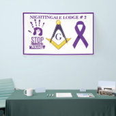 Bewustmaking van huiselijk geweld spandoek (Beurs)