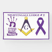 Bewustmaking van huiselijk geweld spandoek (Horizontaal)