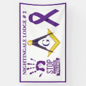 Bewustmaking van huiselijk geweld spandoek (Verticaal)