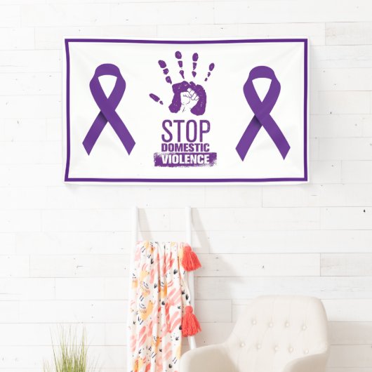 Bewustmaking van huiselijk geweld spandoek (Insitu)