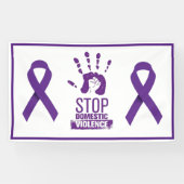 Bewustmaking van huiselijk geweld spandoek (Horizontaal)