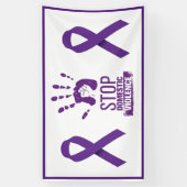 Bewustmaking van huiselijk geweld spandoek (Verticaal)