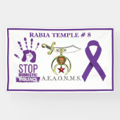 Bewustmaking van huiselijk geweld spandoek (Horizontaal)