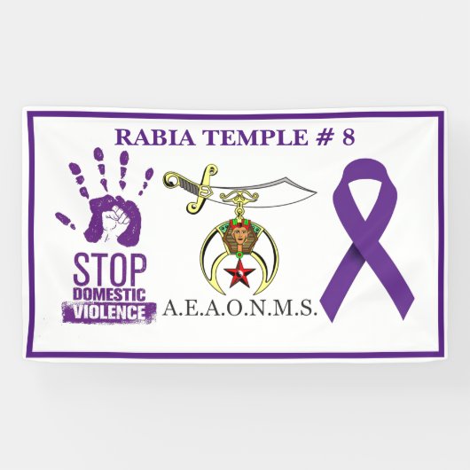 Bewustmaking van huiselijk geweld spandoek (Horizontaal)