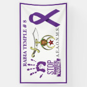 Bewustmaking van huiselijk geweld spandoek (Verticaal)