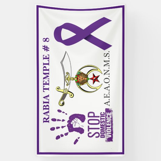 Bewustmaking van huiselijk geweld spandoek (Verticaal)