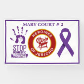 Bewustmaking van huiselijk geweld spandoek (Horizontaal)