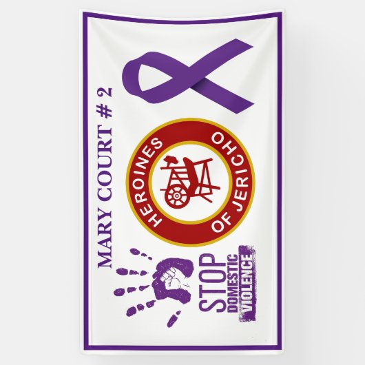 Bewustmaking van huiselijk geweld spandoek (Verticaal)