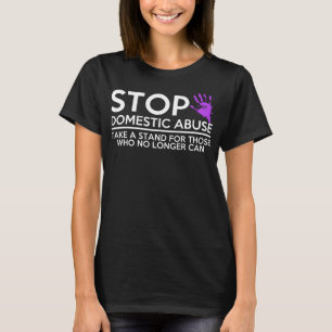 Bewustmaking van huiselijk geweld Stop huiselijk m T-shirt
