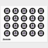 Bewustmaking van huiselijk geweld: stop huiselijk ronde sticker (Vel)