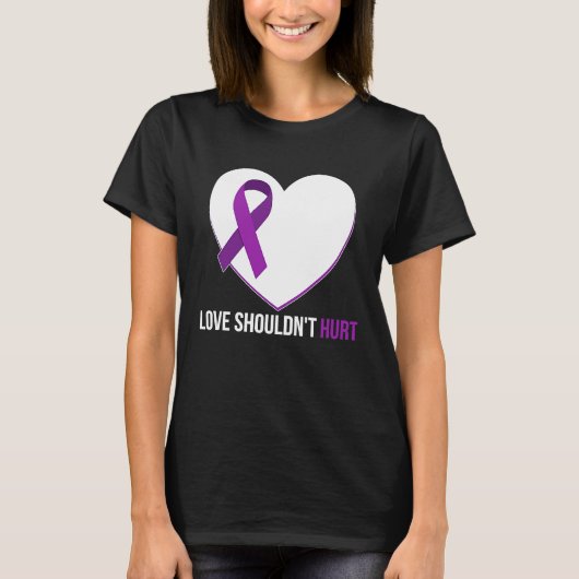 Bewustmaking van huiselijk geweld Survivor Heart T-shirt (Voorkant)