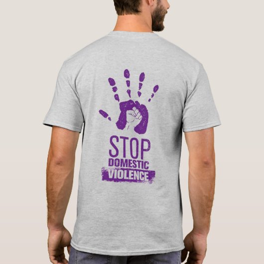 Bewustmaking van huiselijk geweld t-shirt (Achterkant)