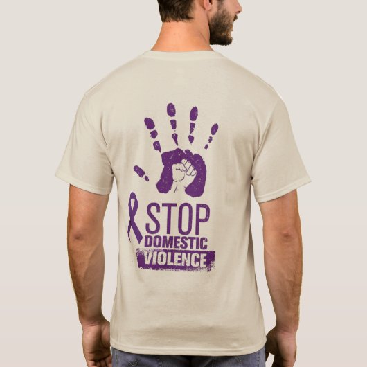 Bewustmaking van huiselijk geweld t-shirt (Achterkant)
