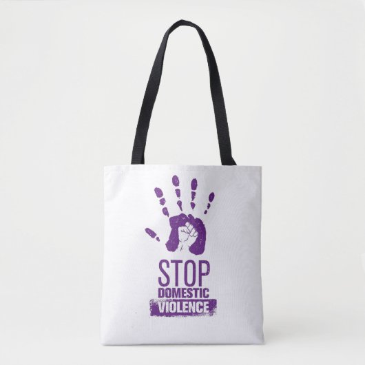 Bewustmaking van huiselijk geweld tote bag (Voorkant)