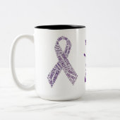 Bewustmaking van huiselijk geweld tweekleurige koffiemok (Links)