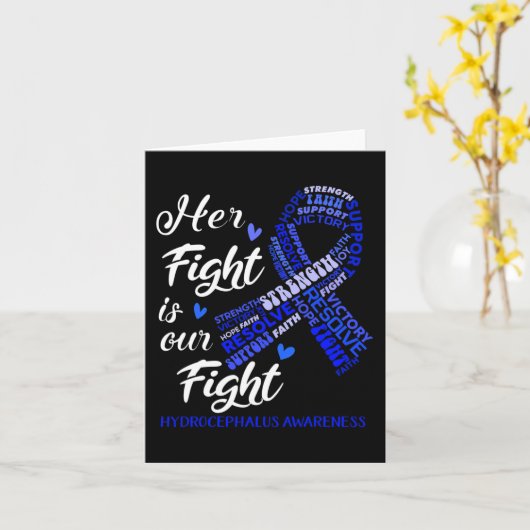 Bewustmaking van hydrocefalie Haar strijd is onze  Kaart (Gele Bloem)
