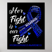 Bewustmaking van hydrocefalie Haar strijd is onze  Poster (Voorkant)