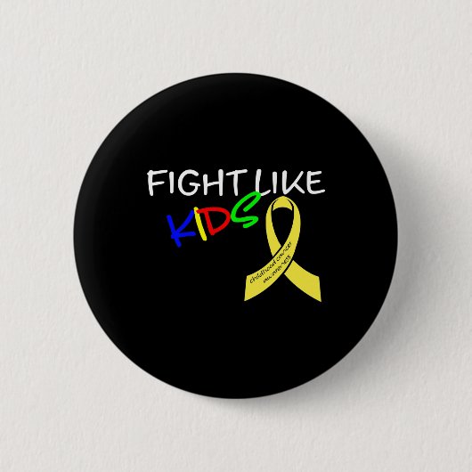 Bewustmaking van Kinder kinderkanker maand G Ronde Button 5,7 Cm (Voorkant)