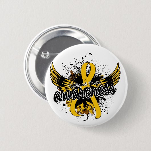 Bewustmaking van kinderkanker 16 ronde button 5,7 cm (Voorkant /achterkant)