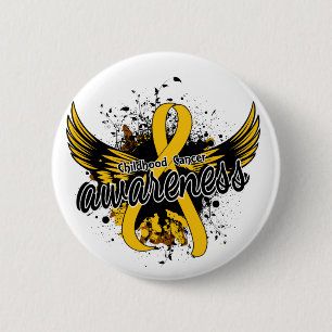Bewustmaking van kinderkanker 16 ronde button 5,7 cm