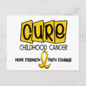 Bewustmaking van kinderkanker briefkaart (Voorkant)