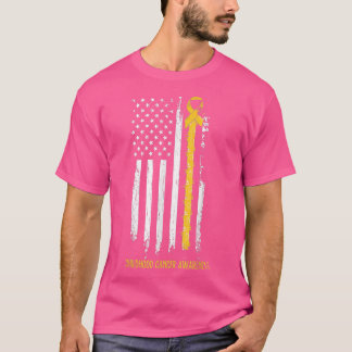 Bewustmaking van kinderkanker in een vlag 790 t-shirt