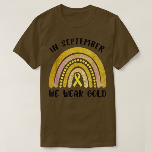 Bewustmaking van kinderkanker in september Draag w T-shirt (Design voorkant)