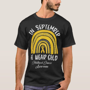 Bewustmaking van kinderkanker in september t-shirt