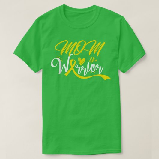 Bewustmaking van kinderkanker Mam van een vrouw 68 T-shirt (Design voorkant)
