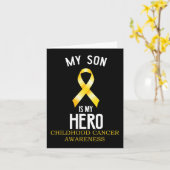 Bewustmaking van kinderkanker Mijn zoon is mijn he Kaart (Gele Bloem)