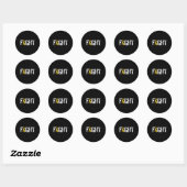 Bewustmaking van kinderkanker militaire stijl Ri Ronde Sticker (Vel)
