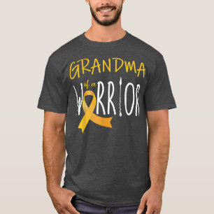 Bewustmaking van kinderkanker oma van een krijger t-shirt