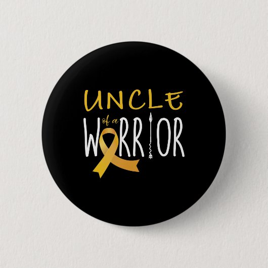 Bewustmaking van kinderkanker Oom van een krijger Ronde Button 5,7 Cm (Voorkant)