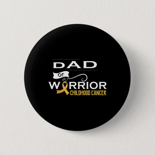 Bewustmaking van kinderkanker Papa van een krijger Ronde Button 5,7 Cm (Voorkant)