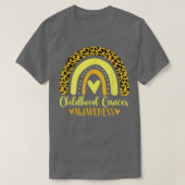 Bewustmaking van kinderkanker Rainbow Leopard Mann T-shirt (Design voorkant)