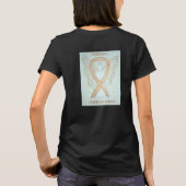 Bewustmaking van kinderkanker Ribbon Angel-Shirten T-shirt (Achterkant)