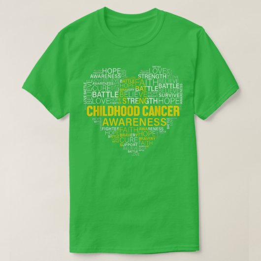 Bewustmaking van kinderkanker Vocht Hoop Onderdeel T-shirt (Design voorkant)