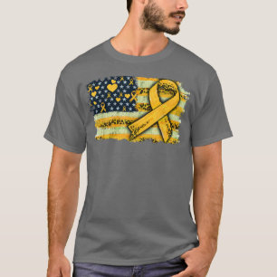 Bewustmaking van kinderkanker voor mannen - Amerik T-shirt